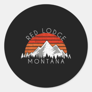 Red Lodge Montana Distress Runt Klistermärke