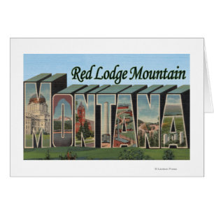 Red Lodge Mountain Montana Hälsningskort