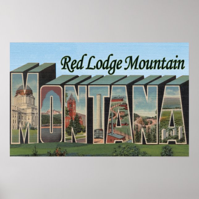 Red Lodge Mountain Montana Poster (Framsidan)