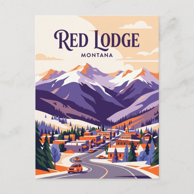 Red Lodge USA -> Röda Ladugården USA Vykort (Framsida)