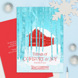 Red Logotyp Company Business Helgdag jul Kort