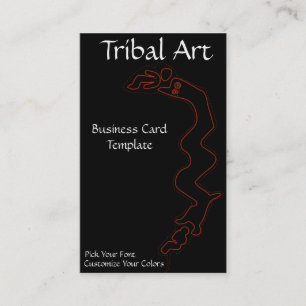 Red Logotyp Tribal Art Visitkort