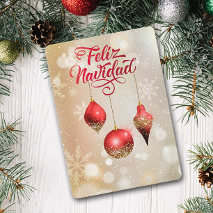 Red Lökar Feliz Navidad Photo Template jul