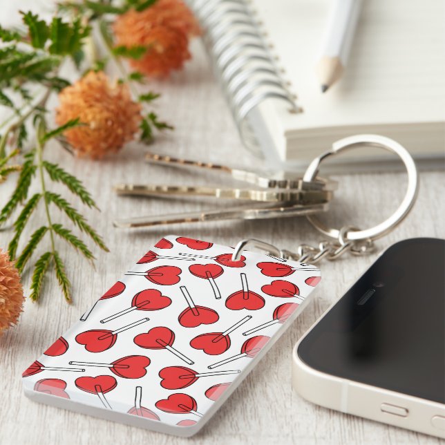Red Lollipops, Heart Lollipops, Lollipop Pattern (Högra Framsidan)