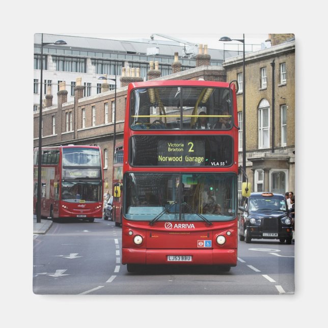 Red London Buss Magnet (Framsidan)