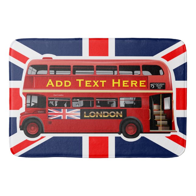 Red London Buss Thed Badrumsmatta (Framsidan)