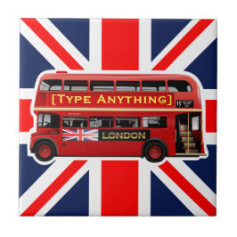 Red London Buss Thed Kakelplatta