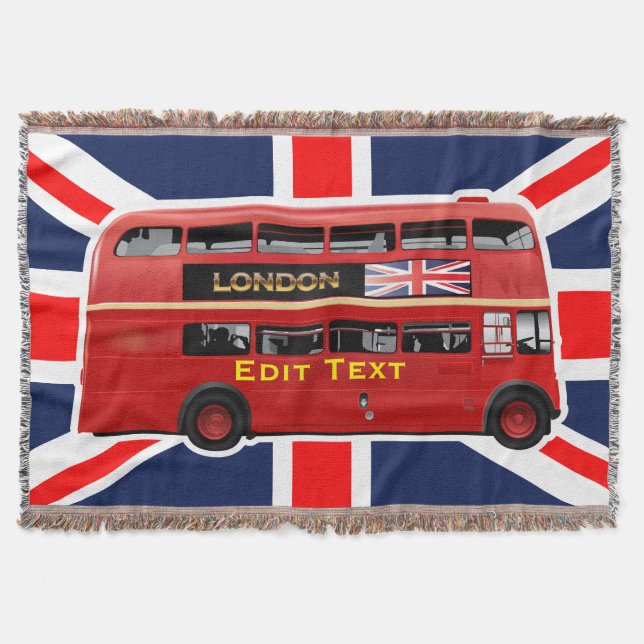 Red London Dubbla Decker Buss Filt (Framsidan)