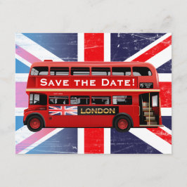 Red London Dubbla Decker Buss Inbjudningar