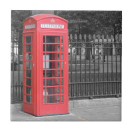 Red London Phonebox Kakelplatta