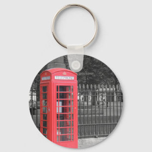 Red London Phonebox Nyckelring