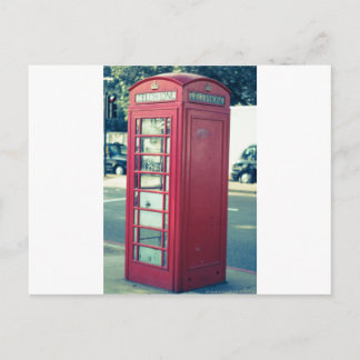 Red London Telefon Box Vykort