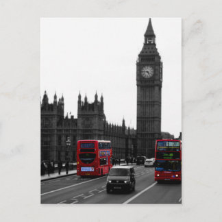 Red London Tour buss och Big Ben Vykort