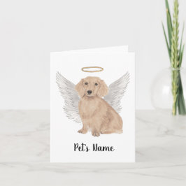 Red Long-parad Dachshund Sympathy Memorial Kort