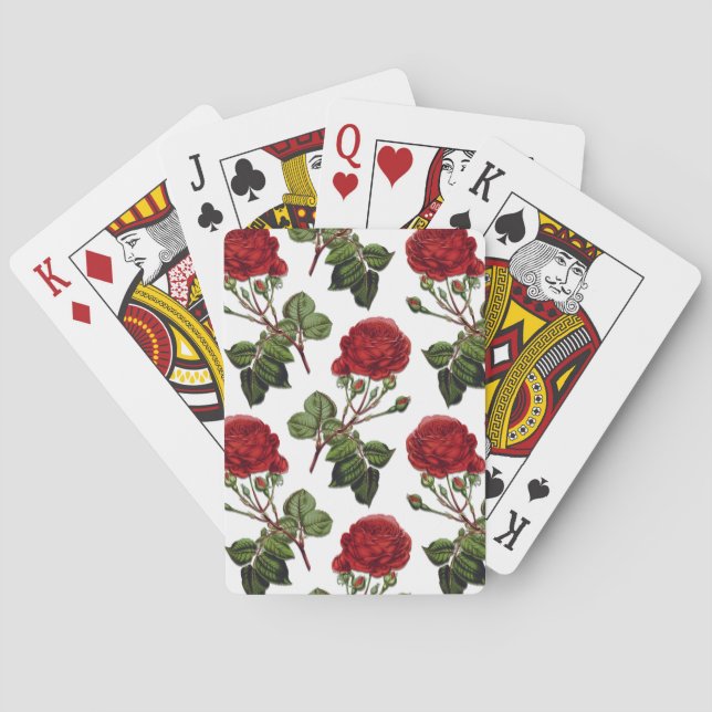 Red Long Stem Ro Mönster Casinokort (Baksidan)