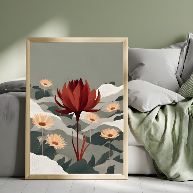 Red Lotus Serenity Fototryck (Skapare uppladdad)