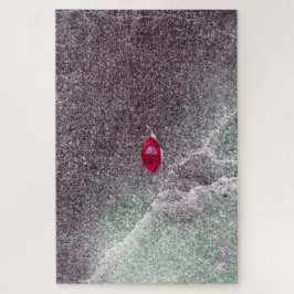 Red Löv med Specklad Sand Pussel
