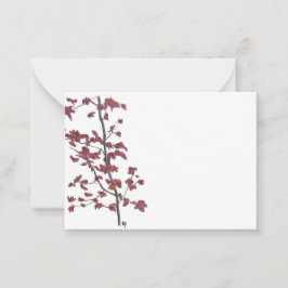 Red Löv Note Card Anteckningskort