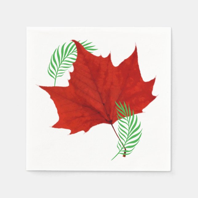 Red löv och Ferns Pappersservett (Framsidan)