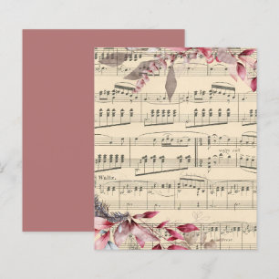 Red Löv på Music Scrapbook Papper