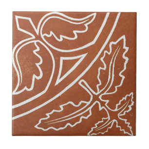 Red Löv Tile, irländsk keramisk konstdesign Kakelplatta