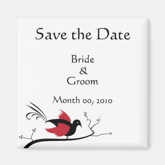 Red Love Bird Spara datum magneter