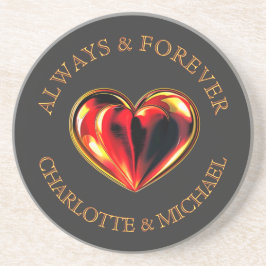 Red Love Heart Always And Forever Twinflame Name Underlägg