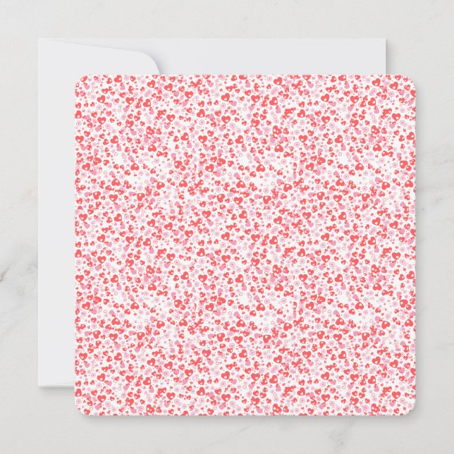 Red Love Hearts – Valentine Collection Inbjudningar (Framsida)