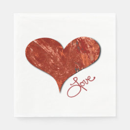 Red Love Napkin Pappersservett