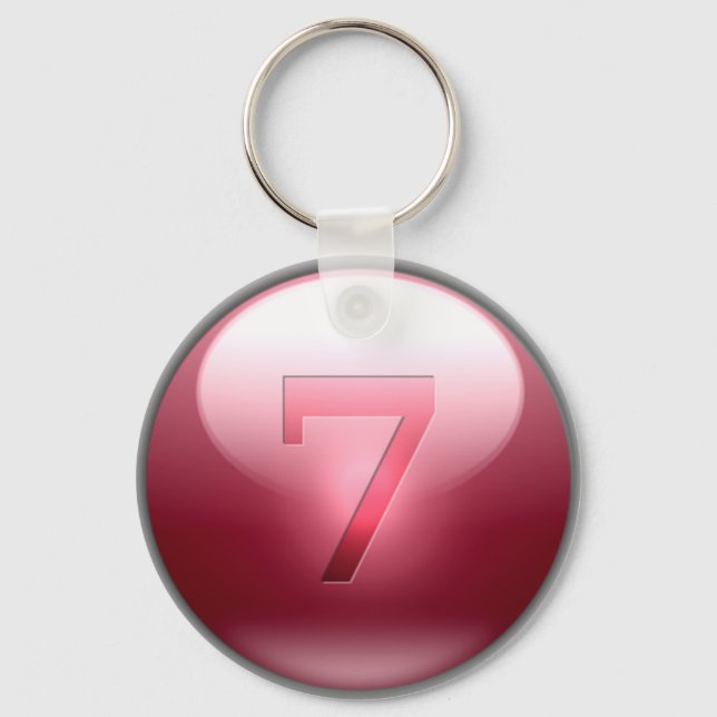 Red Lucky 7 Nyckelring (Framsida)