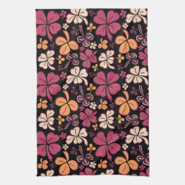 Red Lucky Shamrock Klöver St. Patrick's Day Kökshandduk