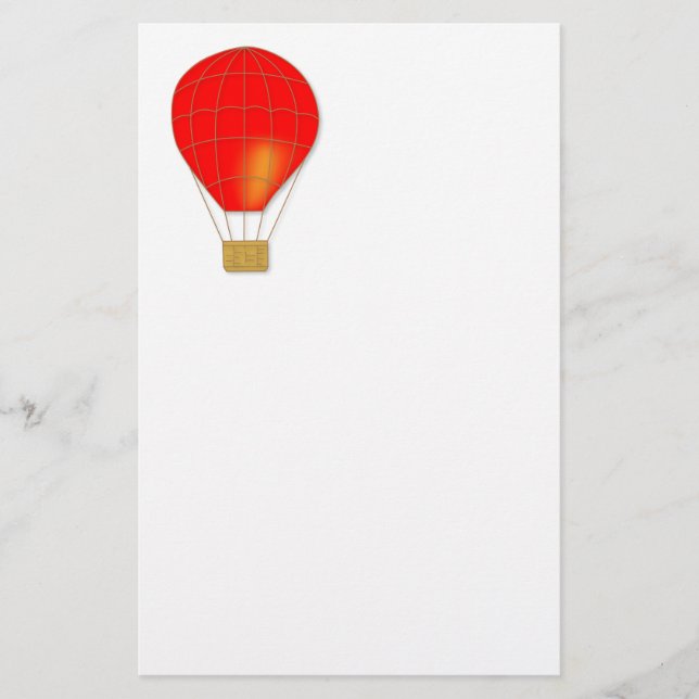 Red luft ballong brevpapper (Framsida)