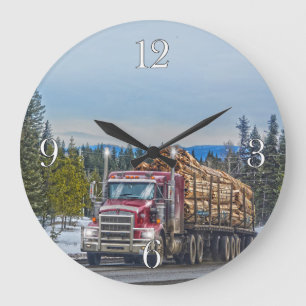 Red Lumber Lastbil Hardware Store Delivery Art Stor Klocka