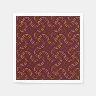Red Luxurious Wavy Stripes Pattern Pappersservett