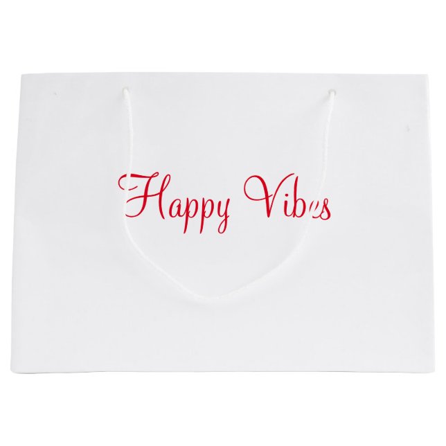 Red lycklig vibes helgdag enkel minimal kalligrafi (Framsidan)