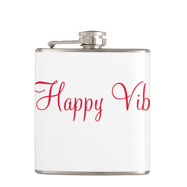 Red lycklig vibes helgdag enkel minimal kalligrafi fickplunta (Framsidan)