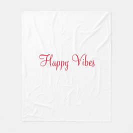 Red lycklig vibes helgdag enkel minimal kalligrafi fleecefilt