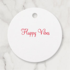 Red lycklig vibes helgdag enkel minimal kalligrafi gåvor etiketter