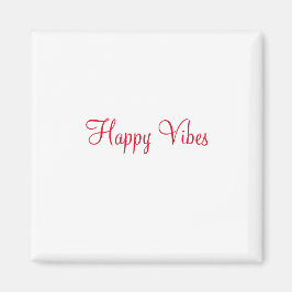 Red lycklig vibes helgdag enkel minimal kalligrafi magnet