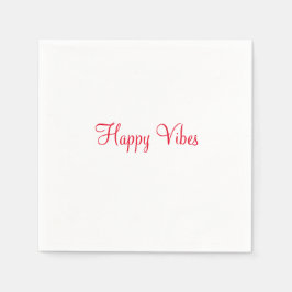 Red lycklig vibes helgdag enkel minimal kalligrafi pappersservett