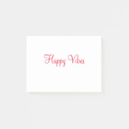 Red lycklig vibes helgdag enkel minimal kalligrafi post-it block