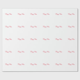 Red lycklig vibes helgdag enkel minimal kalligrafi presentpapper