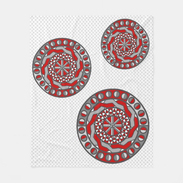 Red Machinery Fleece Blanket (Framsidan)