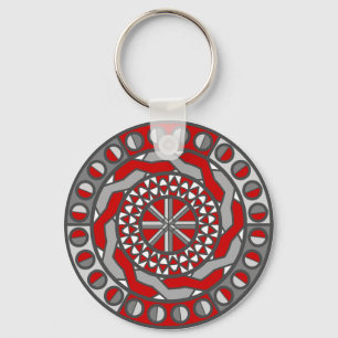 Red Machinery Keychain Nyckelring