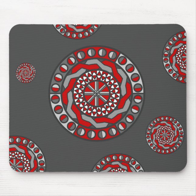 Red Machinery Mousepad Musmatta (Framsidan)