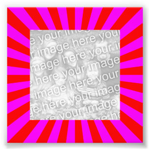 Red Magenta Starburst Ram Photo Fototryck