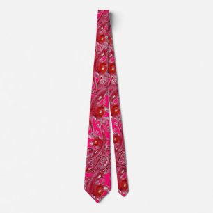 RED MAGIC BERRIES Fantasy Fuchsia Blommigt Swirls Slips