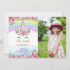 Red Magic Unicorn Photo-inbjudan Inbjudningar