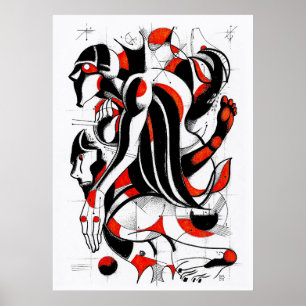 Red magician bläck poster