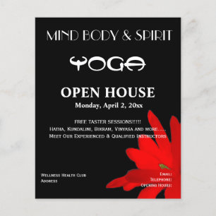 Red Magnolia Yoga A5-flygare Flygblad